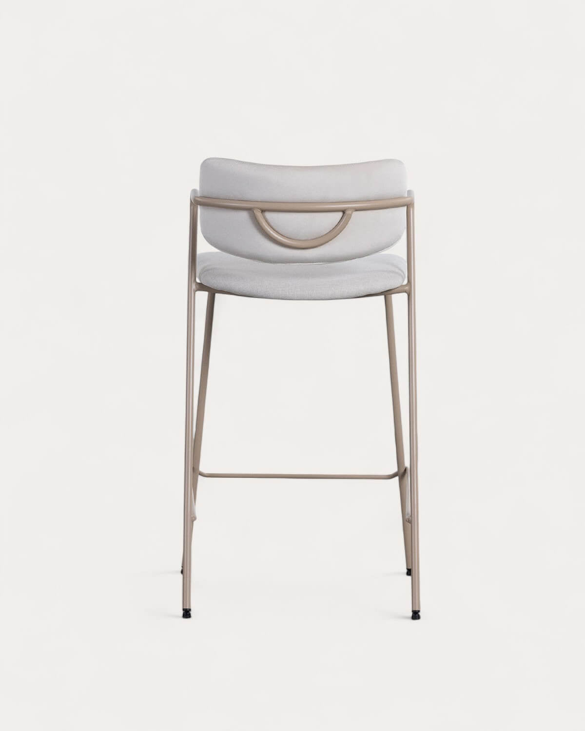 65 cm bar stool in velvet and Irun fabric