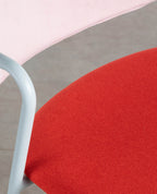 65 cm bar stool in velvet and Irun fabric
