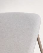 65 cm bar stool in velvet and Irun fabric