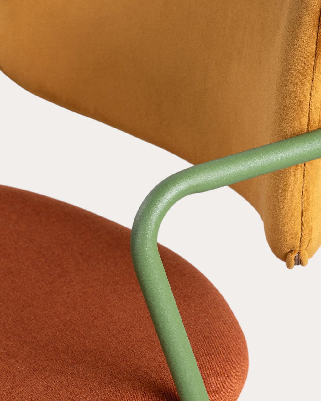 65 cm bar stool in velvet and Irun fabric