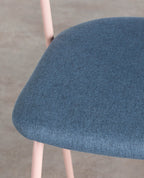 65 cm bar stool in velvet and Irun fabric