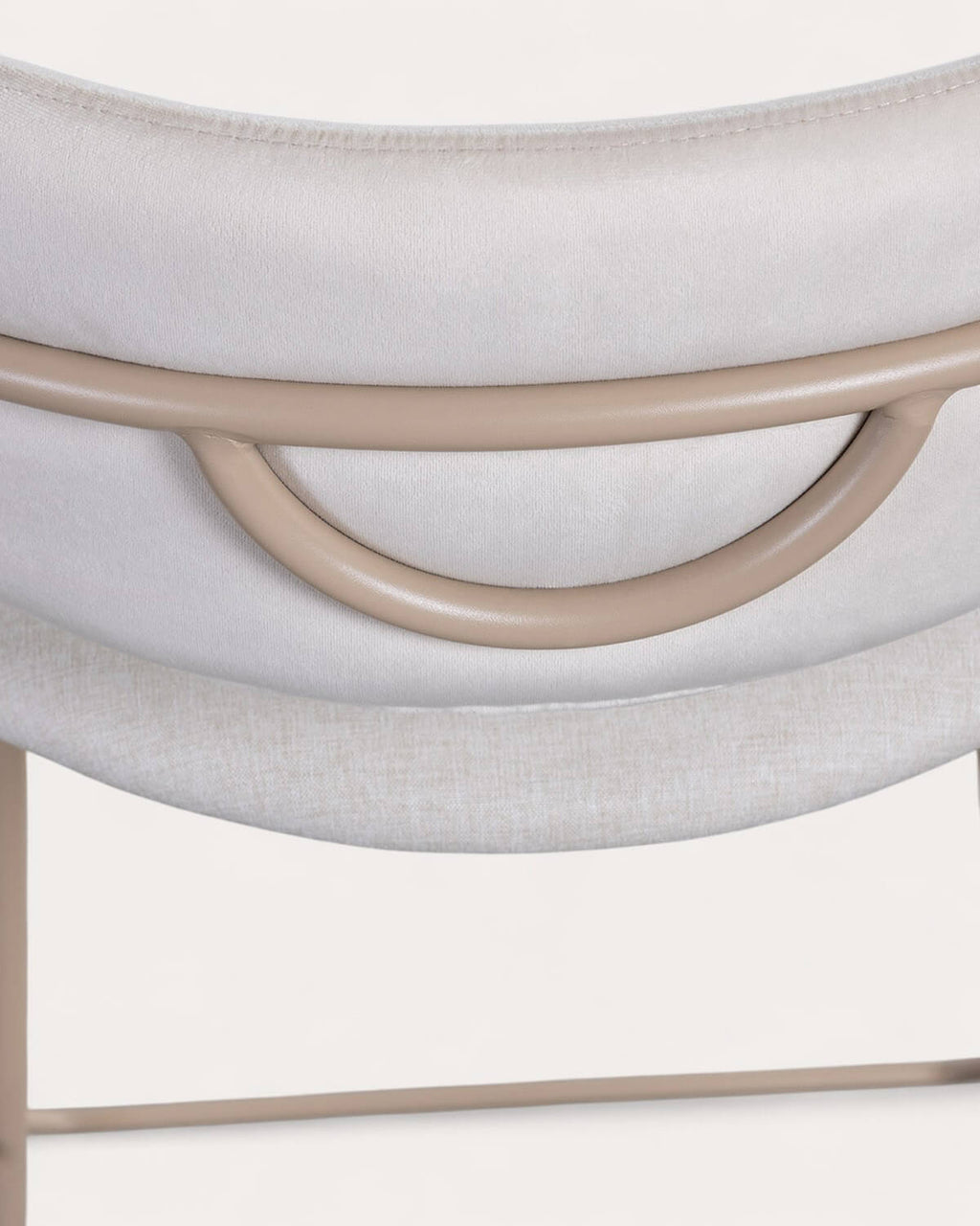 65 cm bar stool in velvet and Irun fabric