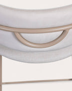 65 cm bar stool in velvet and Irun fabric