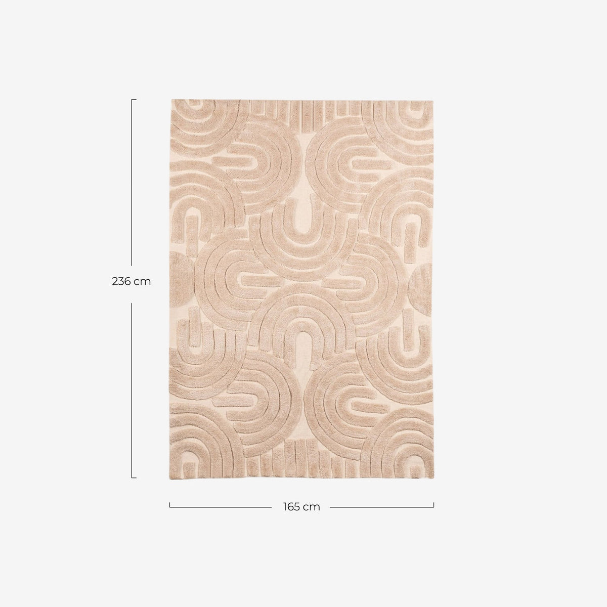 Zanas artisanal rug 236x165 cm in polyester