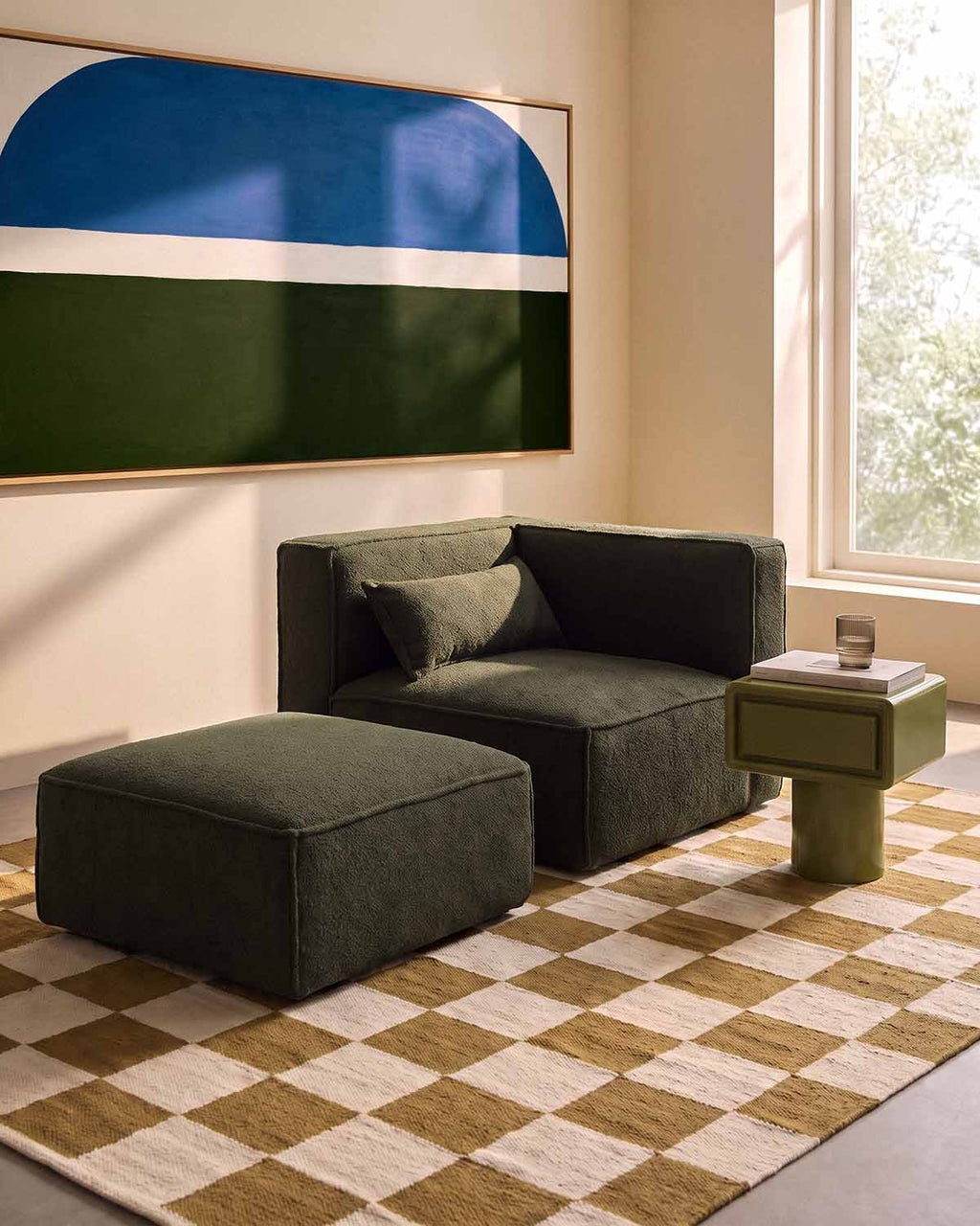 Rectangular rug 230x160 cm in Myla wool