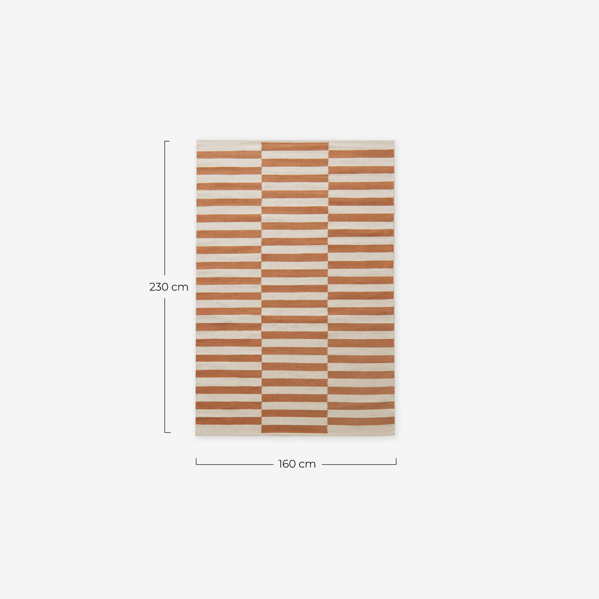 Rectangular rug 230x160 cm in Sunmi wool