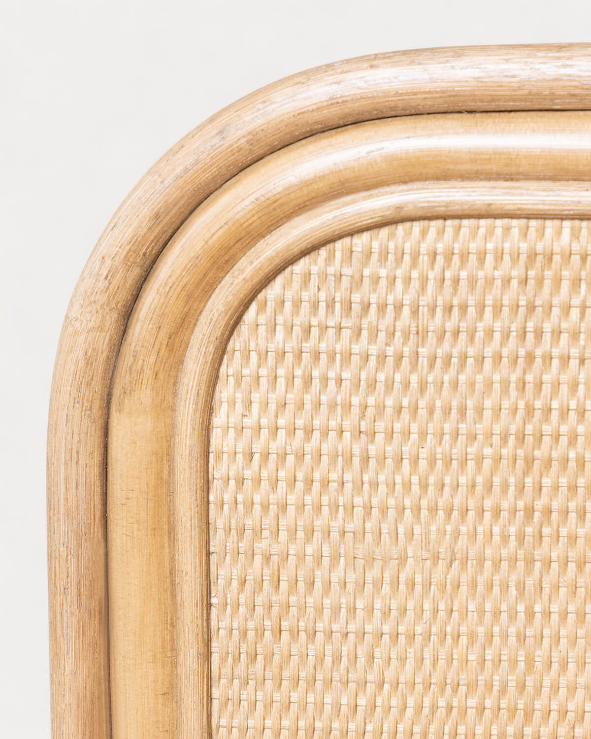 Maisie headboard for 160 cm bed in wood and natural rattan