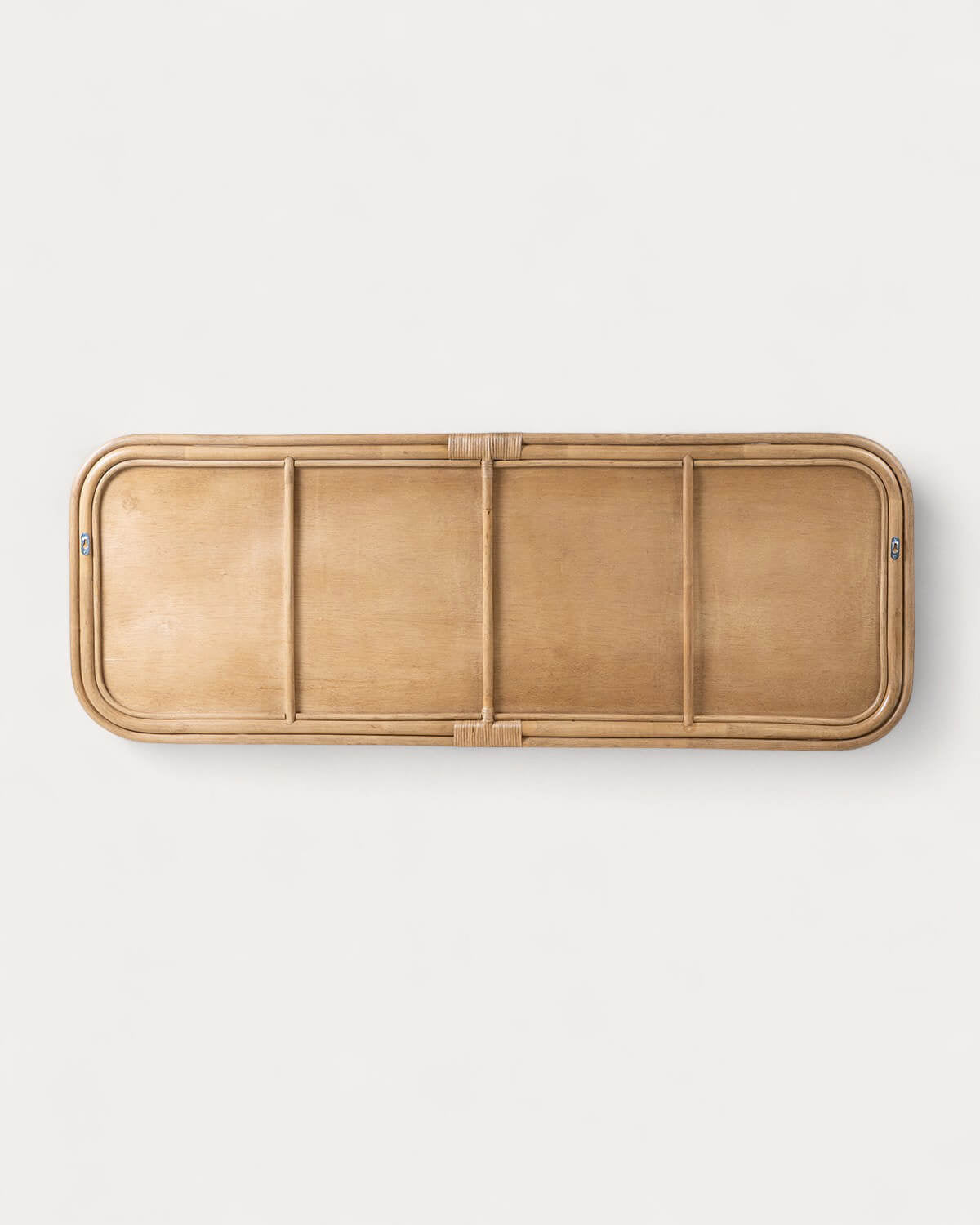 Maisie headboard for 160 cm bed in wood and natural rattan
